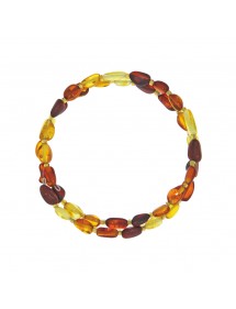 Cable bracelet in citrine amber, honey, cognac and cherry 31812571 Nature d'Ambre 33,50 €