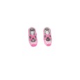Boucles d'oreilles puces avec ballerine rose en argent rhodié