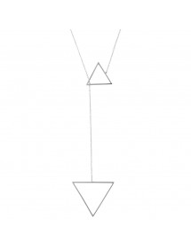 Collier original avec 2 triangles en acier - 56 cm 317485 One Man Show 39,90 €