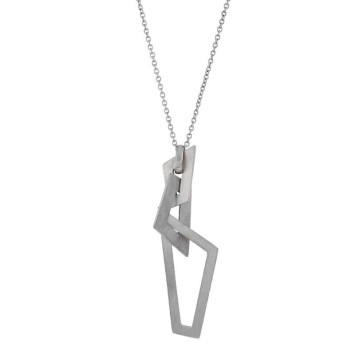 Halskette für Frau mit asymmetrischen geometrischen Formen aus Stahl 317085 One Man Show 28,00 €