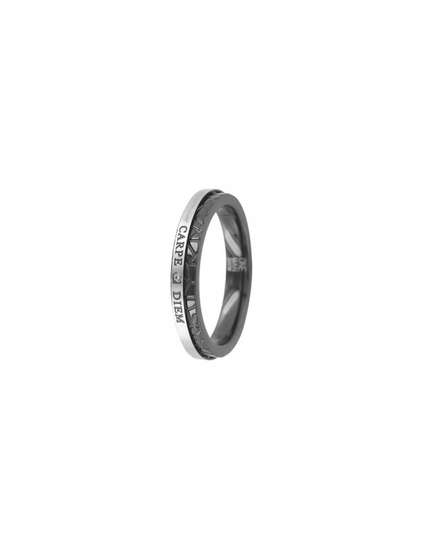 Carpe Diem anillo de acero mixto - Diámetro 68