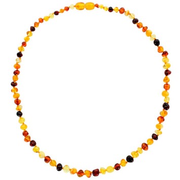 Collana realizzata con piccole pietre multicolori color ambra 31710466 Nature d'Ambre 59,90 €