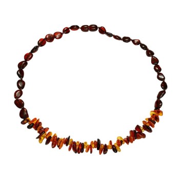 Amber necklace in cherry, cognac and honey color with screw clasp 31710742 Nature d'Ambre 54,90 €