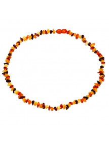 Necklace with small multi-colored amber stones, ambrine screw clasp 31710738 Nature d'Ambre 29,90 €