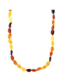 Mehrfarbig Bernstein Stein lange Halskette, Schraub-Verschluss 31710734 Nature d'Ambre 199,90 €