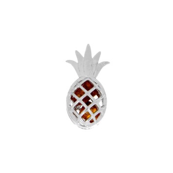 Pendentif ananas ajouré avec pierres en Ambre et argent rhodié 31610540 Nature d'Ambre 49,90 €