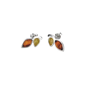 Leaf-shaped rhodium-plated silver earrings 3130955RH Nature d'Ambre 36,60 €