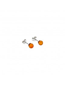 Cognac amber and silver earrings 3130510 Nature d'Ambre 18,50 €