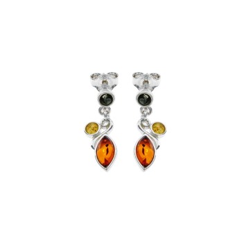 Mid-length amber earrings in silver 3130400 Nature d'Ambre 35,90 €