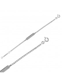 Bracelet identity baby fancy rectangle rhodium silver 3181080 Suzette et Benjamin 36,90 €