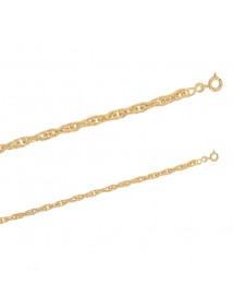 Braccialetto placcato oro a maglia corda, diametro 4 mm, lunghezza 19 cm 328020 Laval 1878 49,90 €