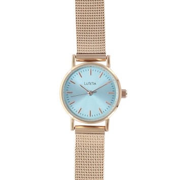 Lutetia watch with pink gold Milanese strap, sky blue dial 750145DRT Lutetia 38,00 €