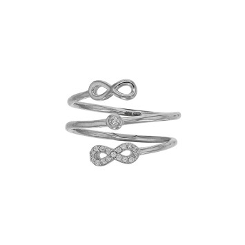 copy of Ring with infinity symbol in rhodium silver 311288 Laval 1878 19,90 €