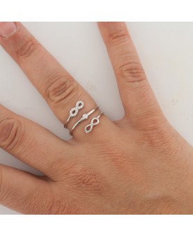 copy of Ring with infinity symbol in rhodium silver 311288 Laval 1878 39,90 €