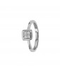 Quadratischer Ring aus Silber rhodiniert 925/1000 und Zirkoniumoxid 311356 Laval 1878 39,90 €