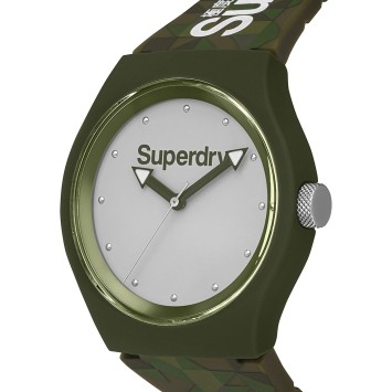 Superdry Urban stil SYG005EP unisex analog klocka - Grönt silikonband
