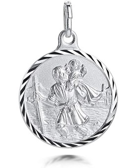 Médaille ronde en argent rhodié de Saint-Christophe avec contour ciselé 316485 Laval 1878 29,90 €