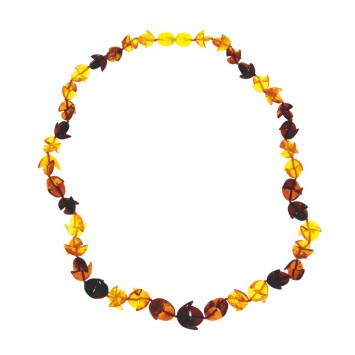Amber necklace adorned with moon-shaped stones, screw clasp 31710475 Nature d'Ambre 49,50 €