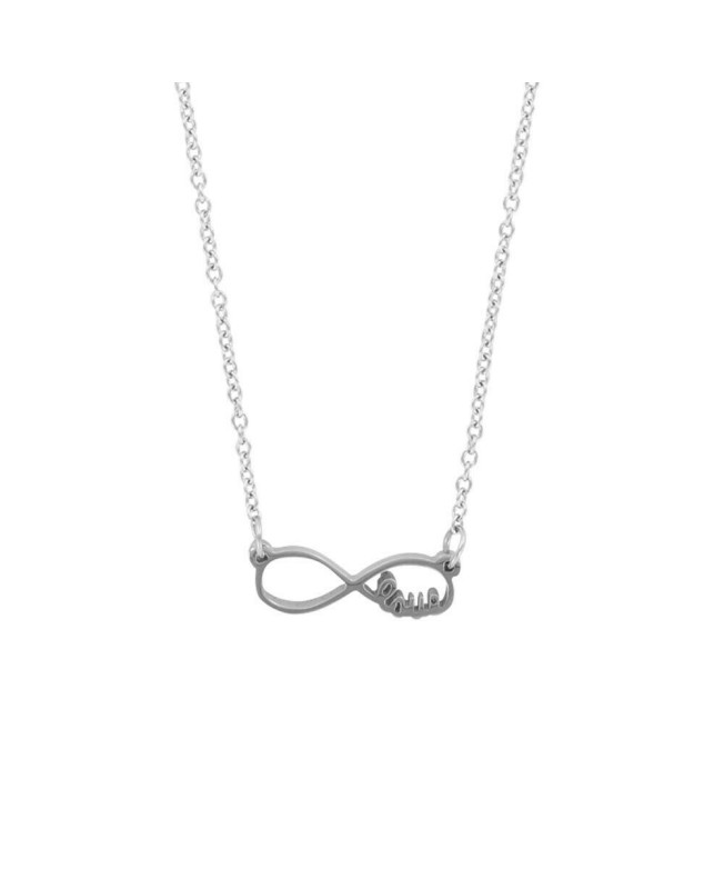 Stål "love" infinity halsband - Justerbart från 40 till 45 cm