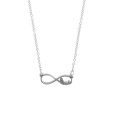 Steel infinity love necklace - Adjustable from 40 to 45 cm
