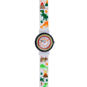 Orologio per bambini "Dinosaurs" cassa bianca e cinturino in plastica, mvt PC21 753991 DOMI 36,00 €