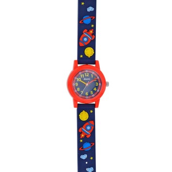Montre enfant "L'espace" boîtier et bracelet plastique noir/bleu, mvt PC21 753989 DOMI 36,00 €