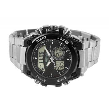 Akzent men's digital watch and hands with metal strap 2420024-001 Akzent 29,90 €