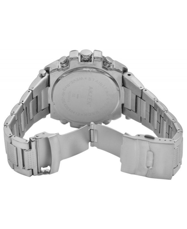 Montre homme Akzent analogique Digital Quartz bracelet en silicone
