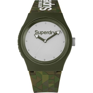Superdry Urban Style SYG005EP Unisex-Analoguhr – Grünes Silikonarmband SYG005EP SUPERDRY 49,90 €