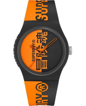 Superdry Urban Contrast SYG346BO unisex analog watch - Orange and black silicone strap SYG346BO SUPERDRY 49,90 €