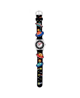 Dziecięcy zegarek NASA SPACE BNA20129-003 - Czarny silikonowy pasek