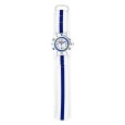 Edukacyjny zegarek dla dzieci NASA BNA20007-005 - biały i niebieski nylonowy pasek