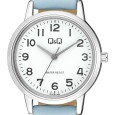 Montre montre pour femme Q&Q avec bracelet en similicuir bleu clair
