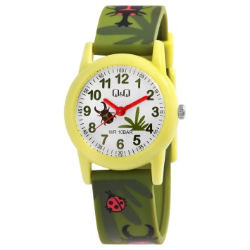 Reloj para niños Q&Q - correa de silicona verde, resistente al agua hasta 10 bar VR99J016Y Q&Q 34,00 €