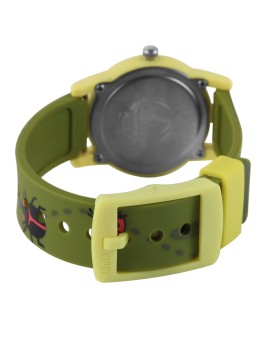 Montre pour enfants Q&Q - bracelet en silicone vert kaki, étanche à 10 bars