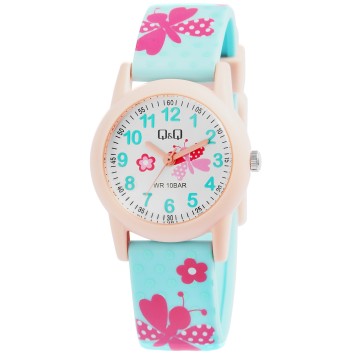 Reloj para niños Q&Q - correa de silicona rosa azul, resistencia al agua 10 bar VR99J015Y Q&Q 34,00 €