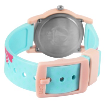 Zegarek dla dzieci Q&Q - różowy niebieski silikonowy pasek, wodoszc...