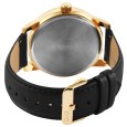 Q&Q men's watch with gold case and luminous hands, water resistant to 5 bar