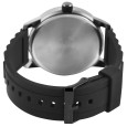 Orologio da uomo Q&Q con cinturino in silicone nero, resistente all'acqua fino a 5 bar