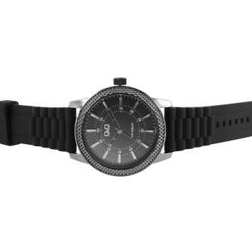 Reloj de hombre Q&Q con correa de silicona negra, resistente al agua hasta 5 bar QB20J502Y Q&Q 37,50 €