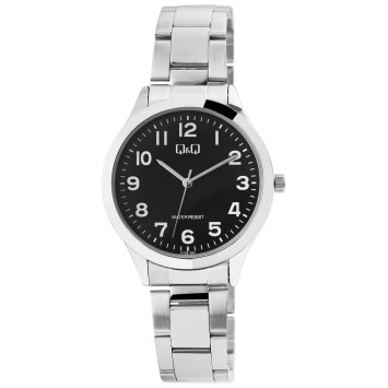Q&Q men's quartz watch by Citizen with silver Arabic numerals Black, Silver C228-802Y Q&Q 29,95 €