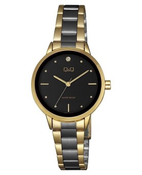 Q&Q Women's Watch by Citizen with Two-Tone Stainless Steel Strap, 3 Bar, Black Dial QB97J412Y Q&Q 34,00 €