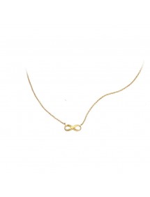 Gold plated necklace infinity
