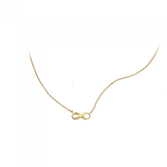 Gold plated necklace infinity