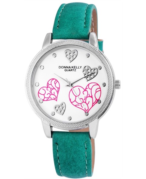 Reloj Donna Kelly para mujer con correa de piel imitación verde. 191026000001 Donna Kelly 16,00 €