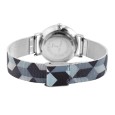 Donna Kelly women's watch with multicolored mesh strap