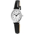 Excellanc Women's Watch White Dial and Black Leatherette Strap