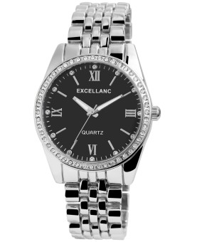 Excellanc women's watch with silver link bracelet, Roman numerals, rhinestones 1800150-003 Excellanc 36,00 €