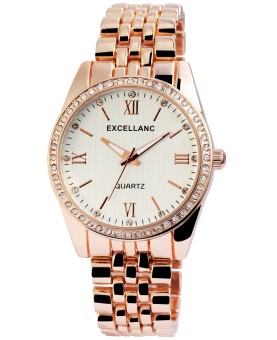 Excellanc women's watch with rose gold link bracelet, Roman numerals, rhinestones 1800150-001 Excellanc 36,00 €