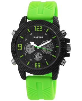 Raptor Herrenuhr, analog und digital, mit grünem Kautschukarmband RA20312-005 Raptor Watches 49,95 €